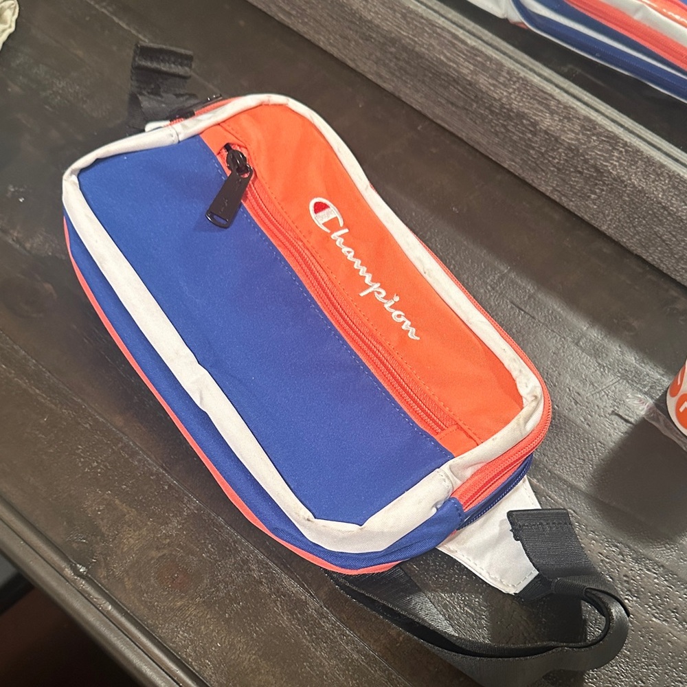 Champion Men's Blue and Orange Belt Bag